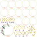 Floral Hoop with Stand and LED Lights 14 Pack - DIY Centerpiece Set