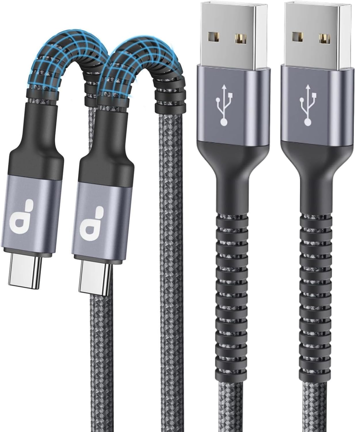 Fast Charging 10FT USB C Cable 2Pack - PRAKIE