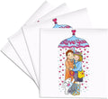 Valentine's Day Love Umbrella Coasters, Set of 4