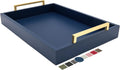 Decorative Coffee Table Tray - Ottoman Tray - Twilight Blue