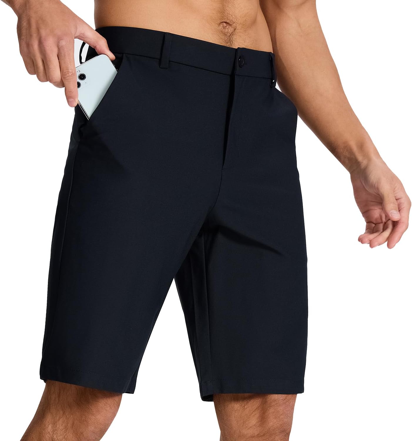 Men's Classic Fit Golf Shorts with 4 Pockets for Casual Work