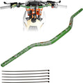 7/8 in 22mm Green Motocross Handlebar for CRF KLX KX - Skull Design