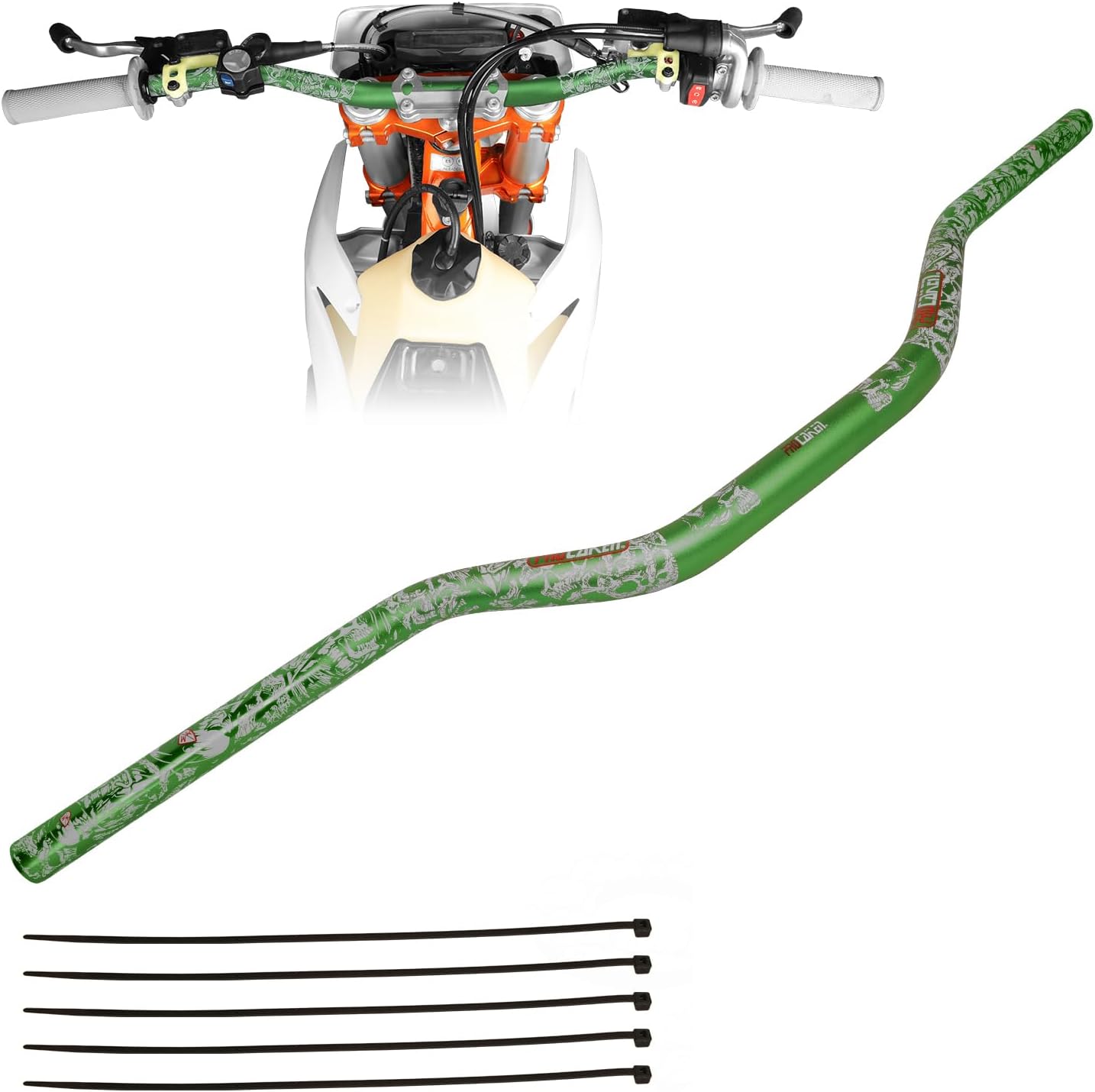 PRO CAKEN Universal 7/8in Handle Bar for Dirt Bikes and ATVs
