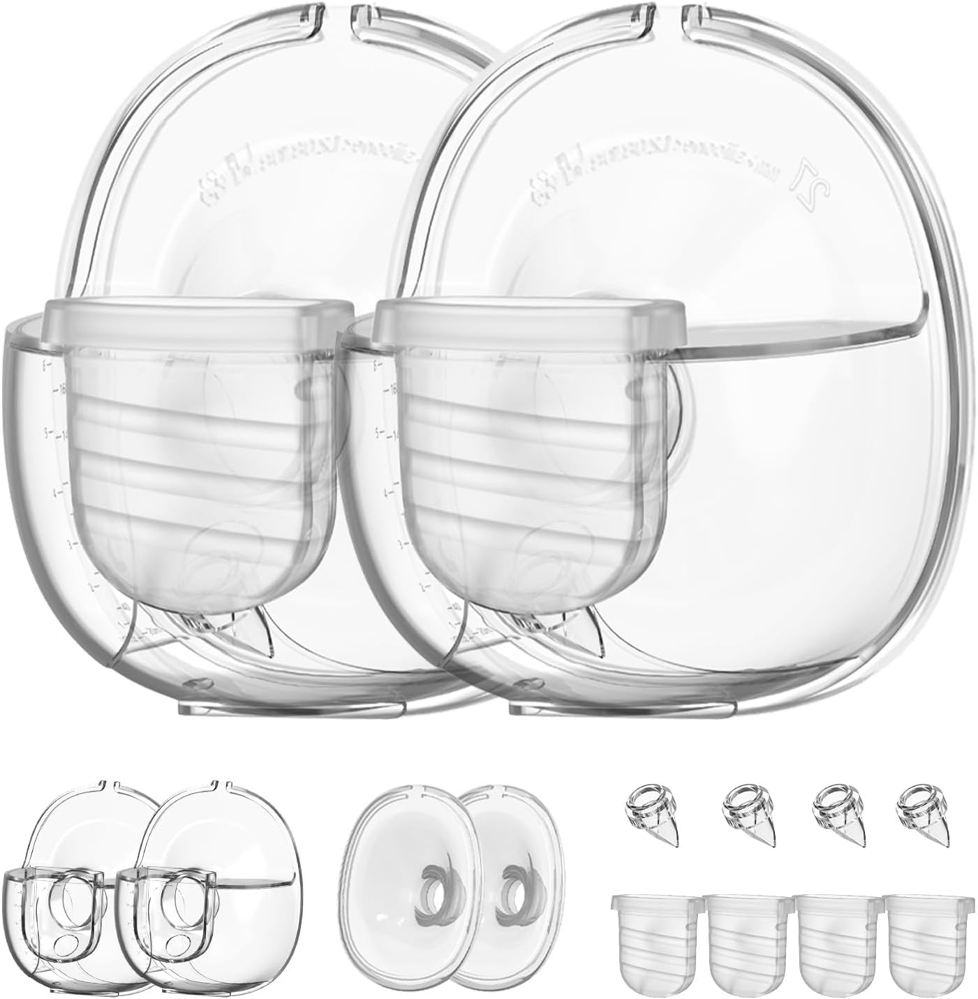 Wearable Breast Pump Parts with Duckbill Valve and Flange