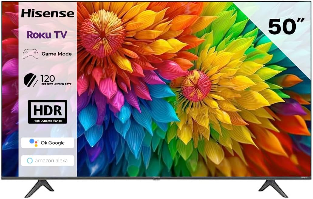 Hisense 50 4K LED Smart Roku TV