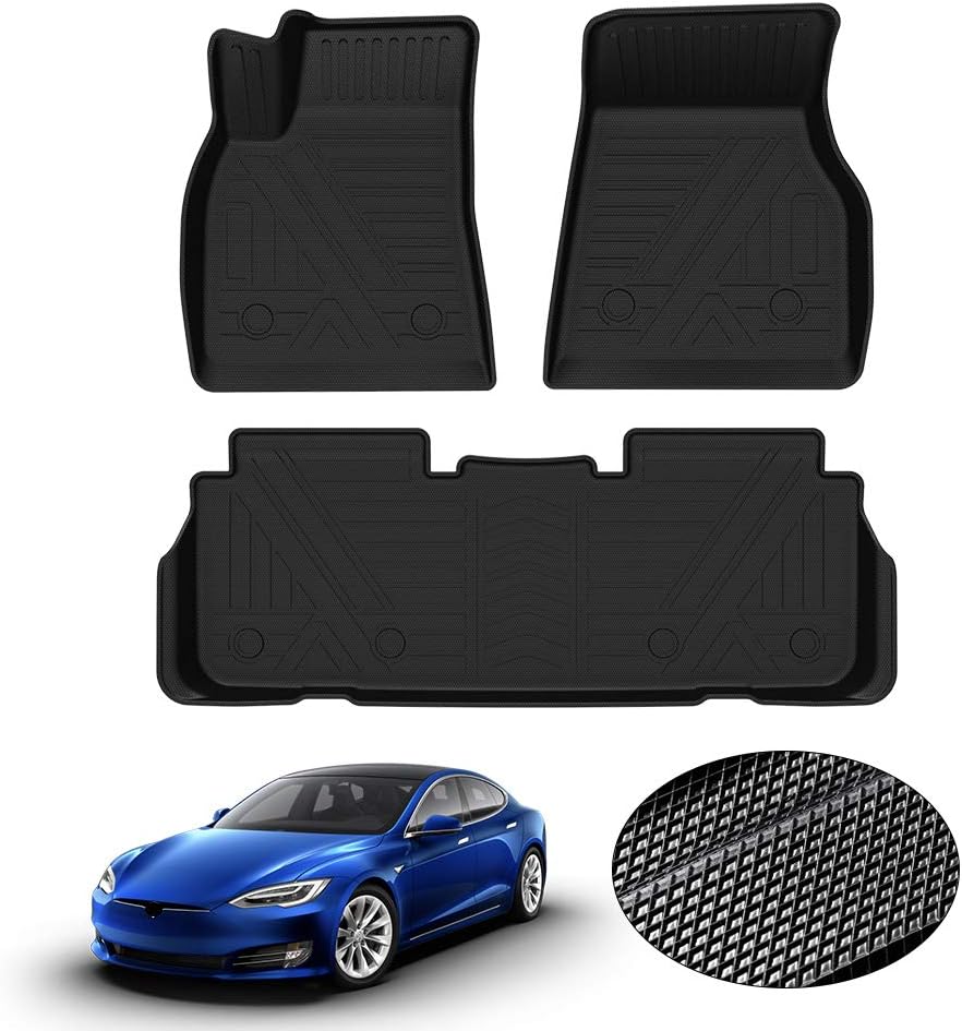 KUST Floor Mats for Tesla Model S Custom Fit All Weather Protection
