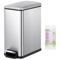 Small Bathroom Trash Can 2.6 Gallon with Lid - Compact Soft Close