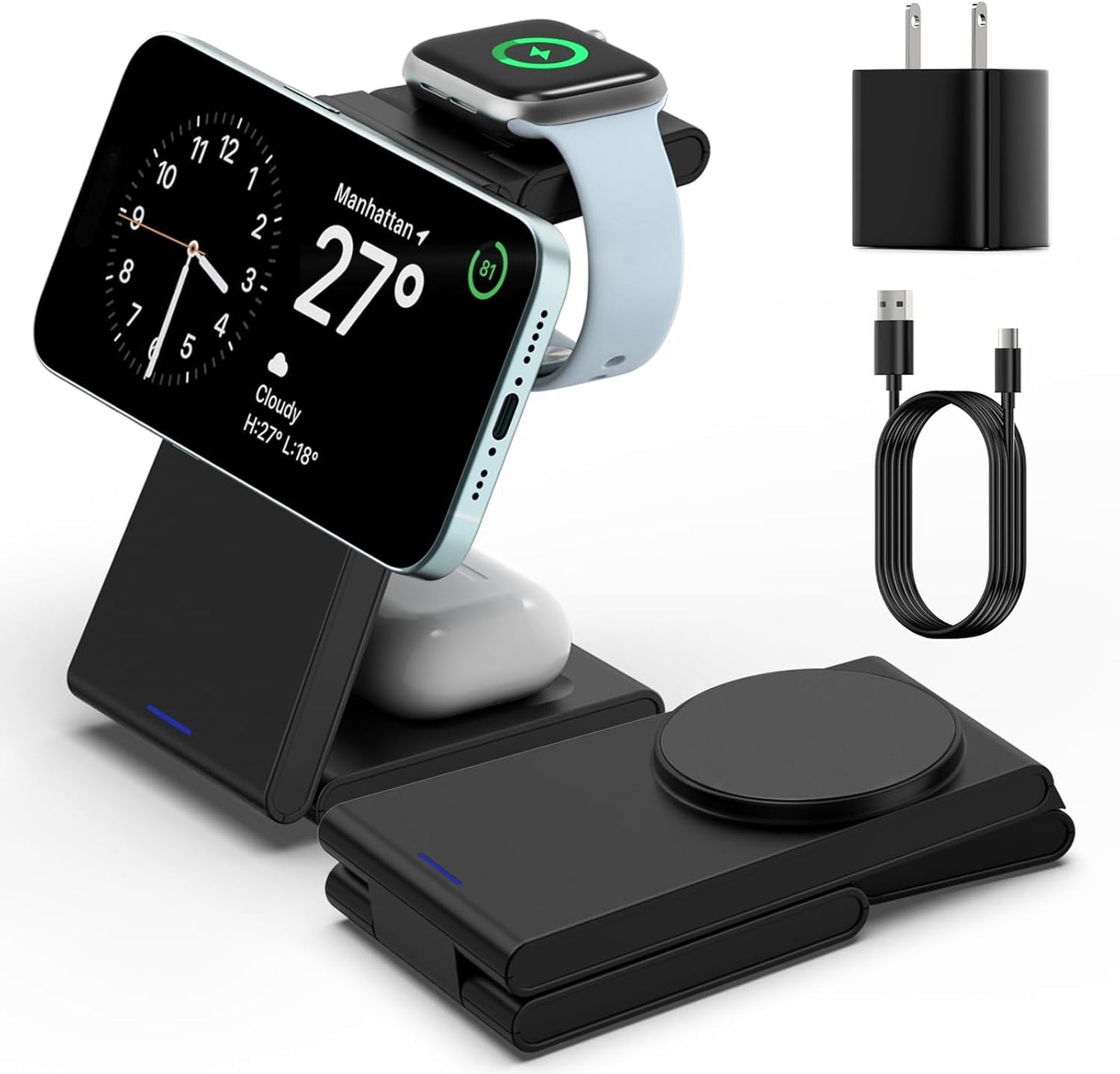 Foldable Fast Wireless Charging Station - Barpecyou