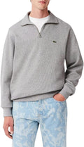 Mens Long Sleeve Quarter Zip Cotton Sweatshirt - Ribbed Comfort
