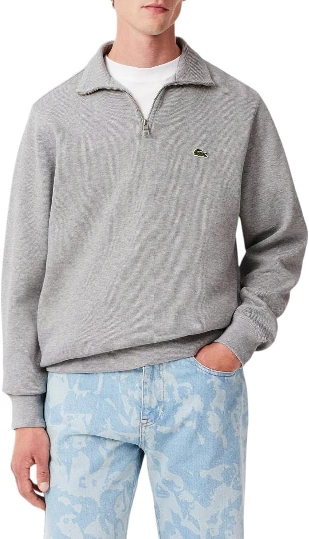 Lacoste Mens Long Sleeve Quarter Zip Cotton Sweatshirt Review