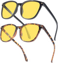 Night Vision Driving Glasses 2 Pack - Polarized Yellow Lenses