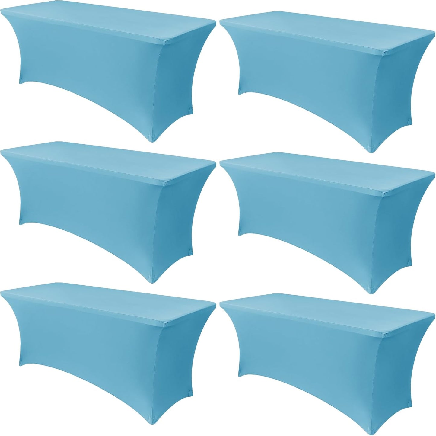 Obstal 6 Pack Stretch Spandex Table Covers for 6 Foot Tables