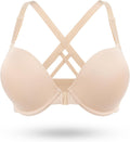 Women's Push Up Racerback Bra Front Closure - Thick Padded Lift