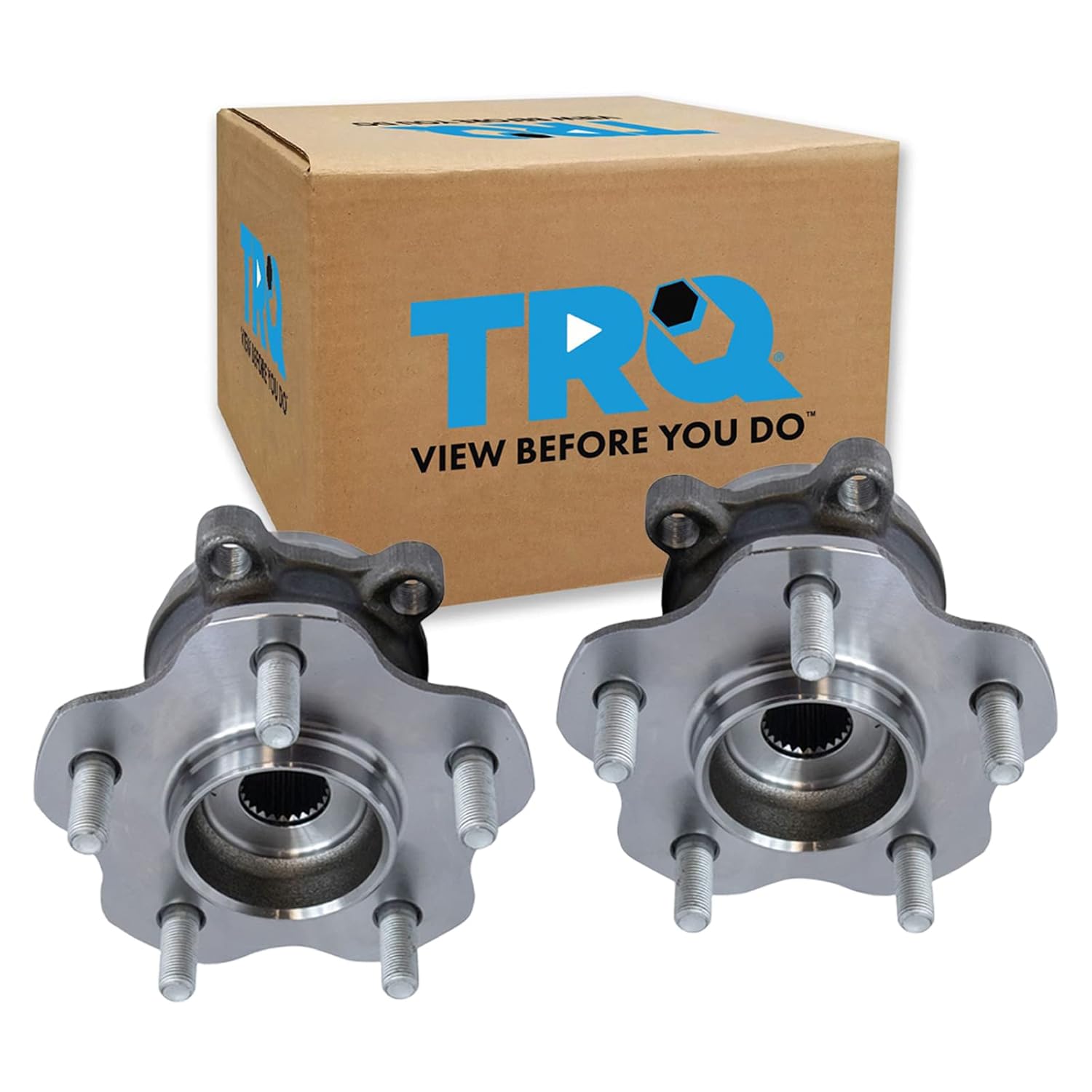 TRQ 2 Piece Rear Wheel Bearing & Hub Assembly Set for Nissan