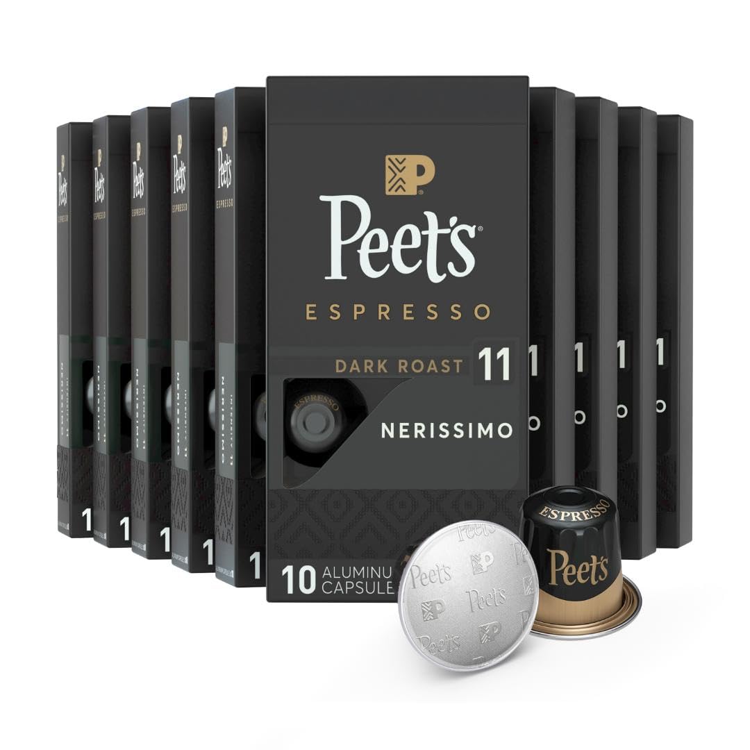 Peet's Dark Roast Espresso Capsules - Intensity 11, 100 Count