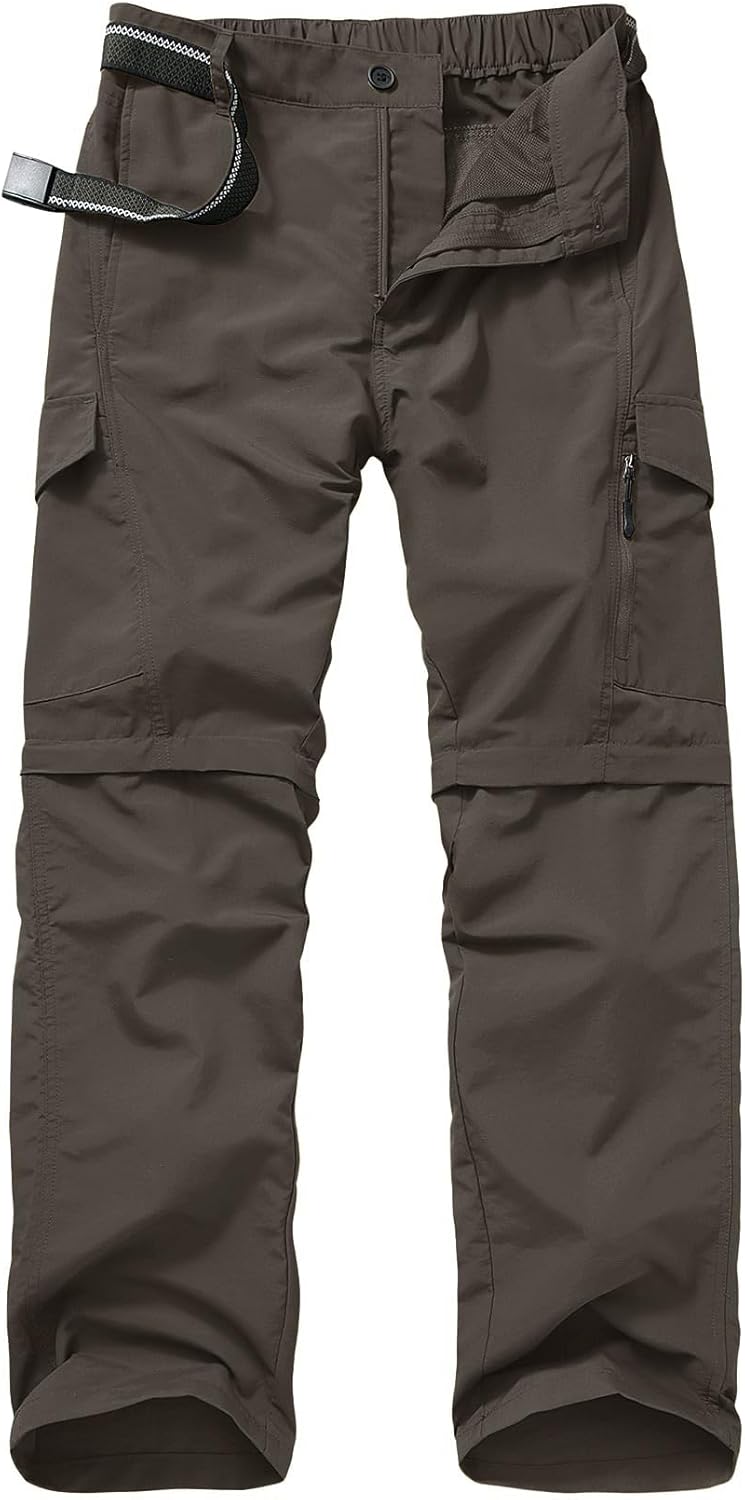 Mens Hiking Pants Quick Dry Lightweight Convertible Zip Off Trousers
