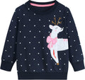 Christmas Toddler Tee - Festive Santa Reindeer Print