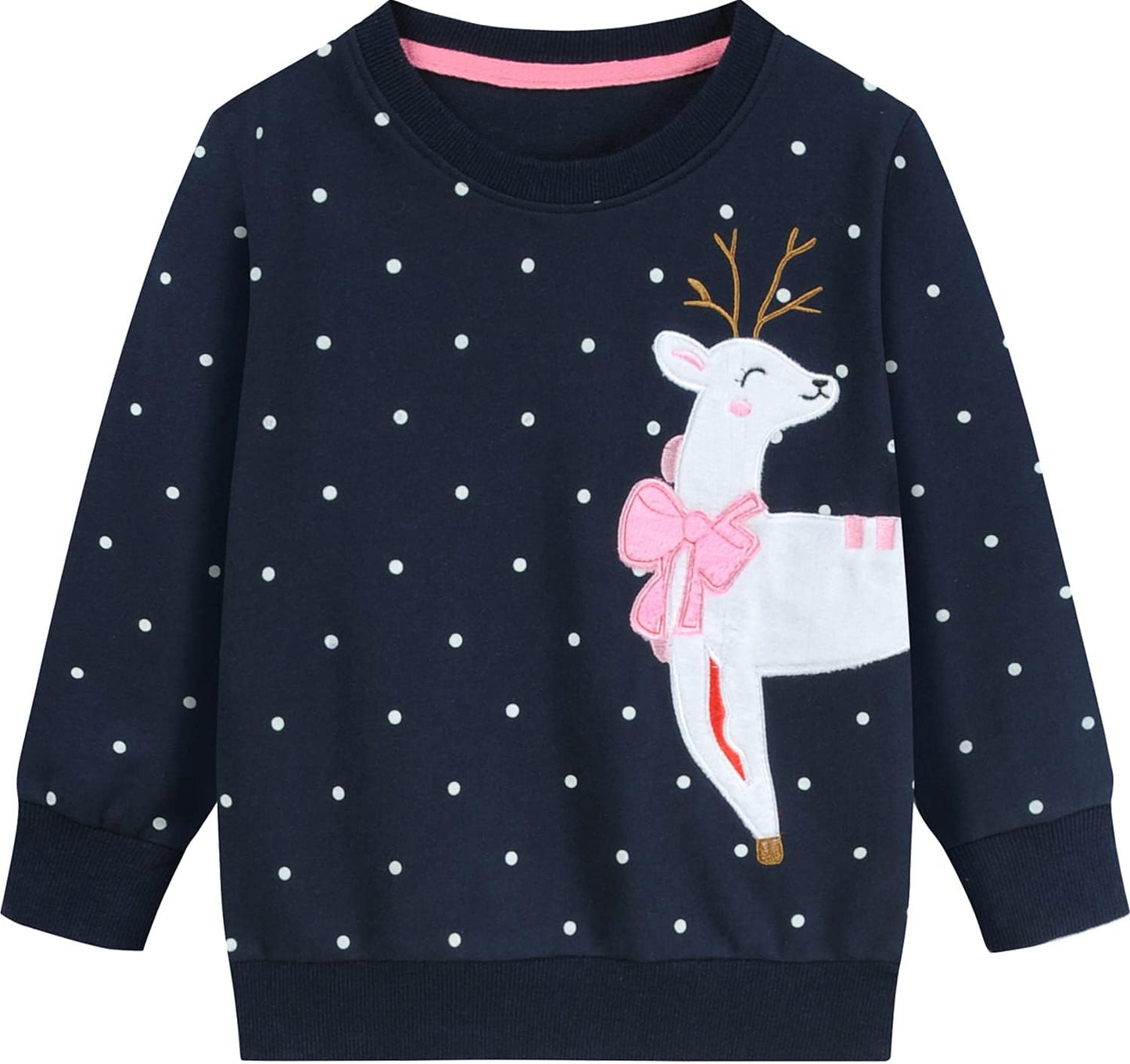 Christmas Toddler Tee - Festive Santa Reindeer Print