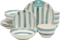 Gibson Home Kenwood Shores 16 Piece Dinnerware Set - Handpainted Blue