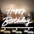 Happy Birthday Neon Sign 17in - 3 Color Modes, Dimmable Light