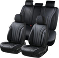 Coverado Car Seat Covers Full Set - Waterproof Luxury Nappa Leather