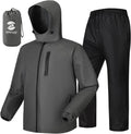 Men's Waterproof Rain Suit 2pc Set - Packable Breathable Rain Gear