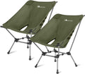 22in Wide MOON LENCE Camping Chair Plus Green 2 Pack - Compact Comfort