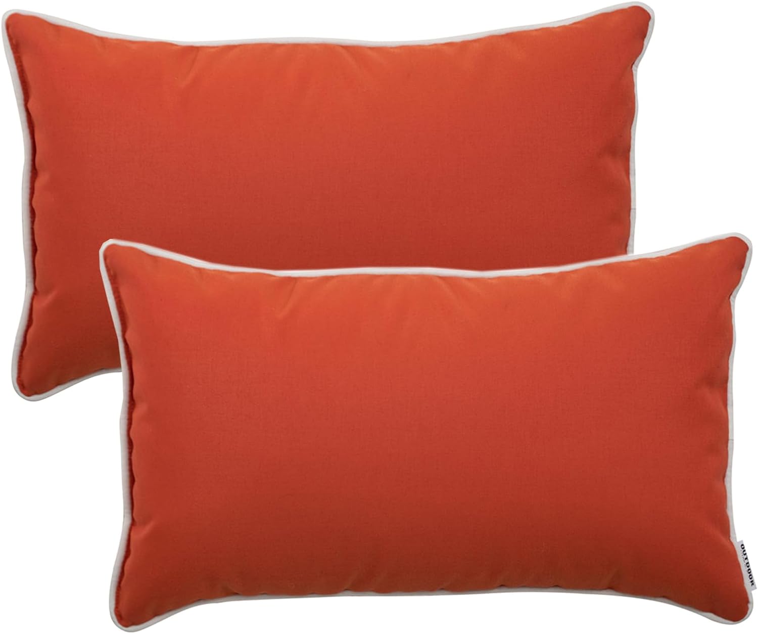 Pack of 2 Waterproof Outdoor Lumbar Pillows for Patio Use