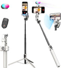 Smartphone Gimbal Stabilizer 4-in-1 with RGB Fill Light - Easy Face