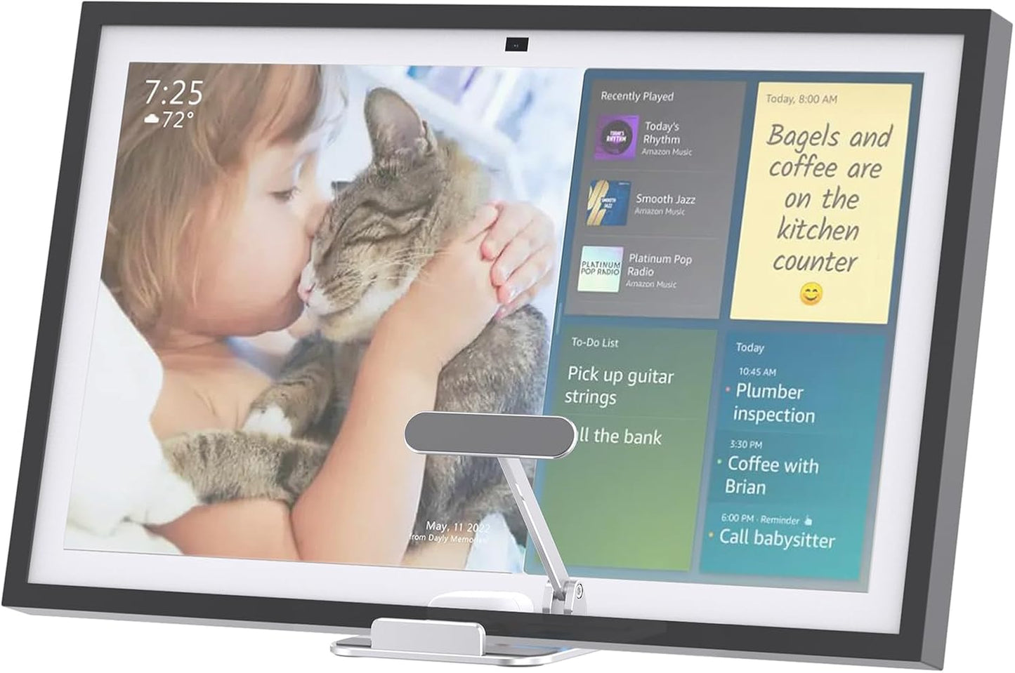 Almoz Echo Show 15 Stand Aluminum with Storage Tray and Tilt