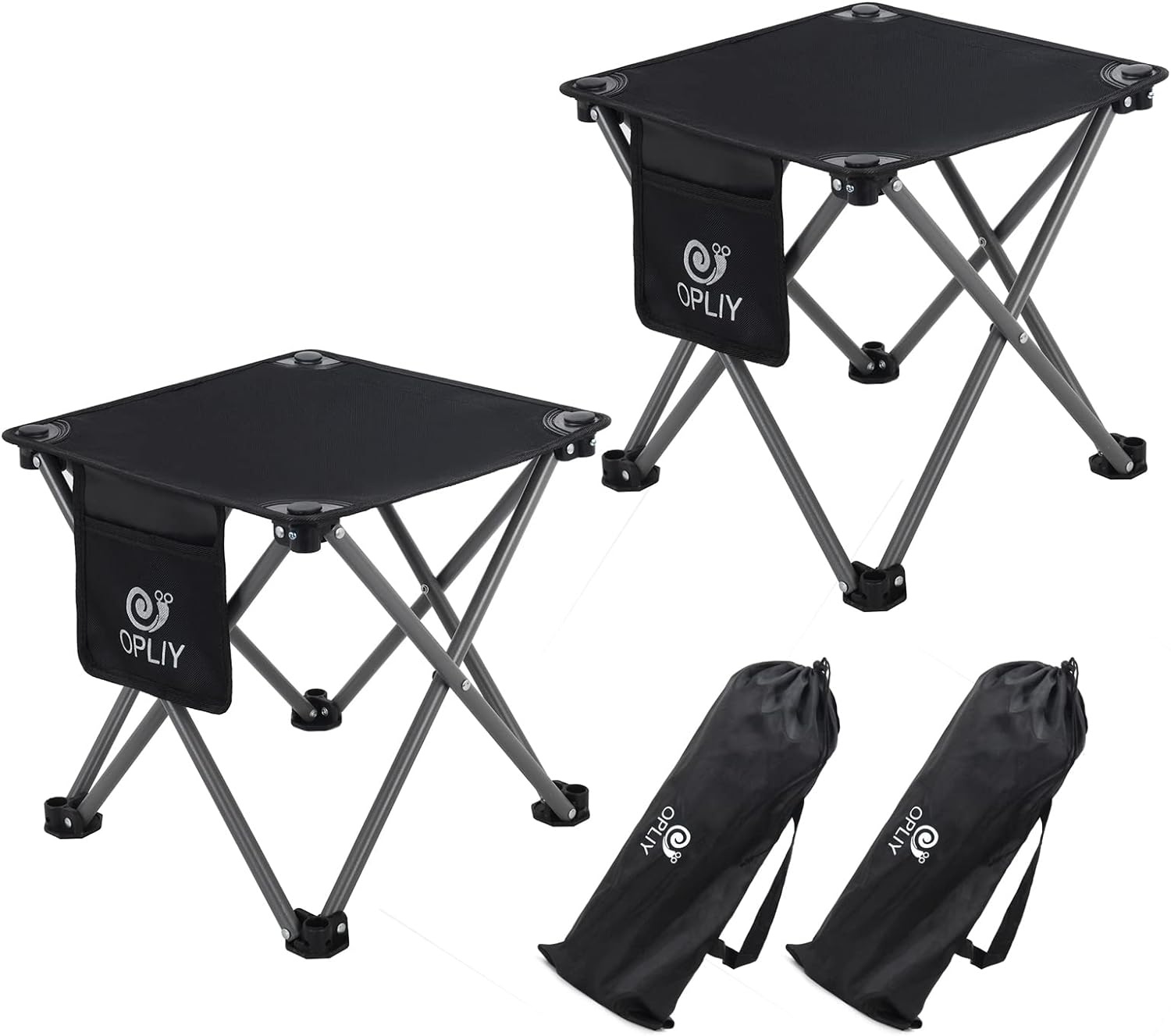 Portable Folding Camping Stool 2 Pack - Lightweight & Compact