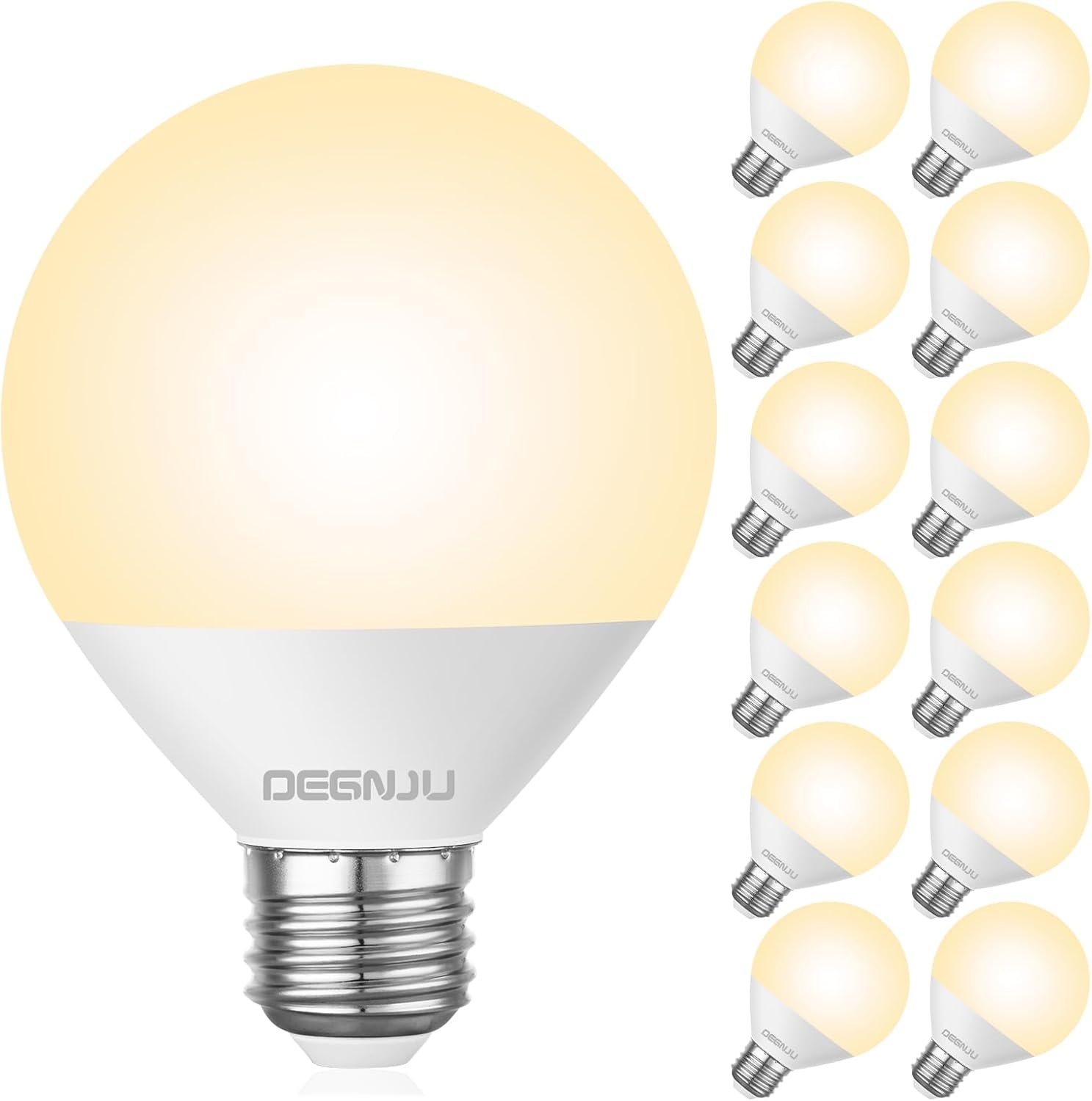 LED Vanity Light Bulbs for Makeup Mirror, 12 Pack G25 Globe