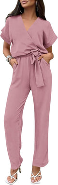 PRETTYGARDEN Women Summer One Piece Jumpsuit - Flattering Wide Leg