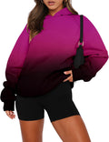 onlypuff Women Pullover Sweatshirt Long Sleeve Hoodies - Cozy Gradient