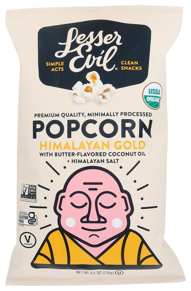 Lesser Evil Organic Himalayan Gold Popcorn - Gluten Free Snack