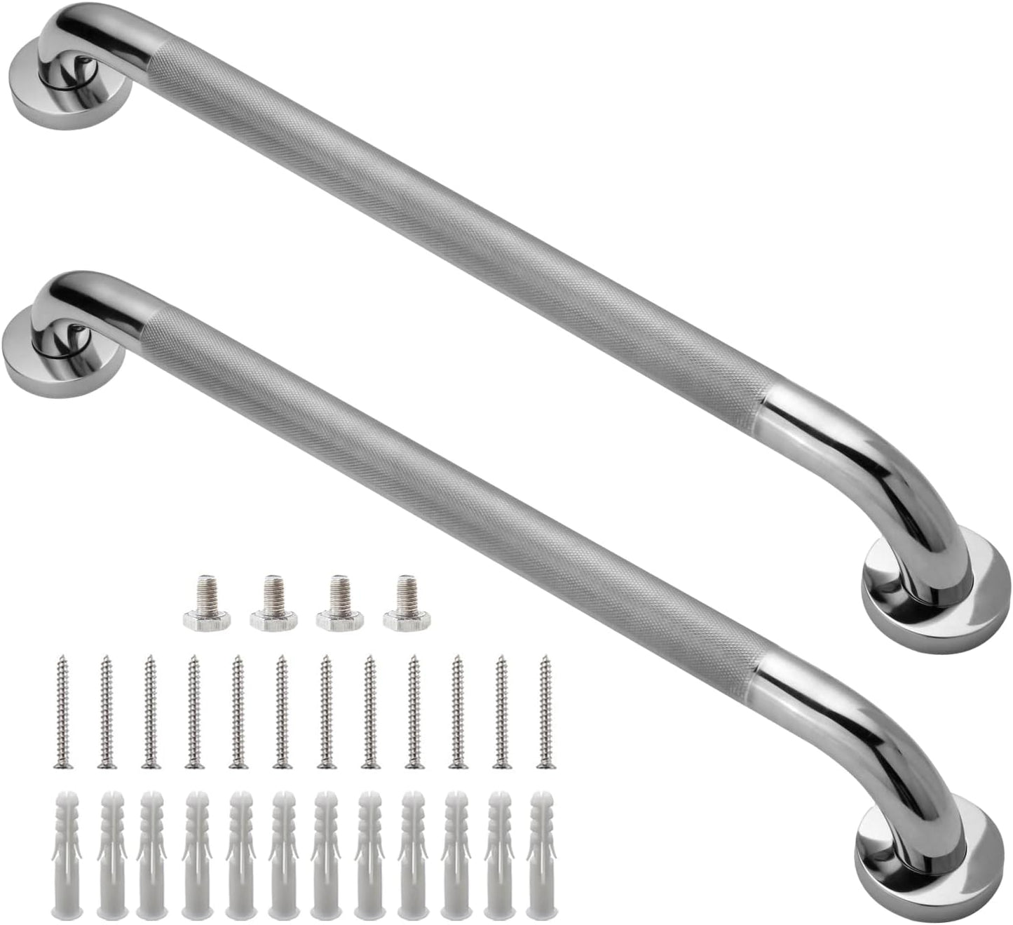 24 Inch Shower Grab Bar Set for Enhanced Bathroom Safety