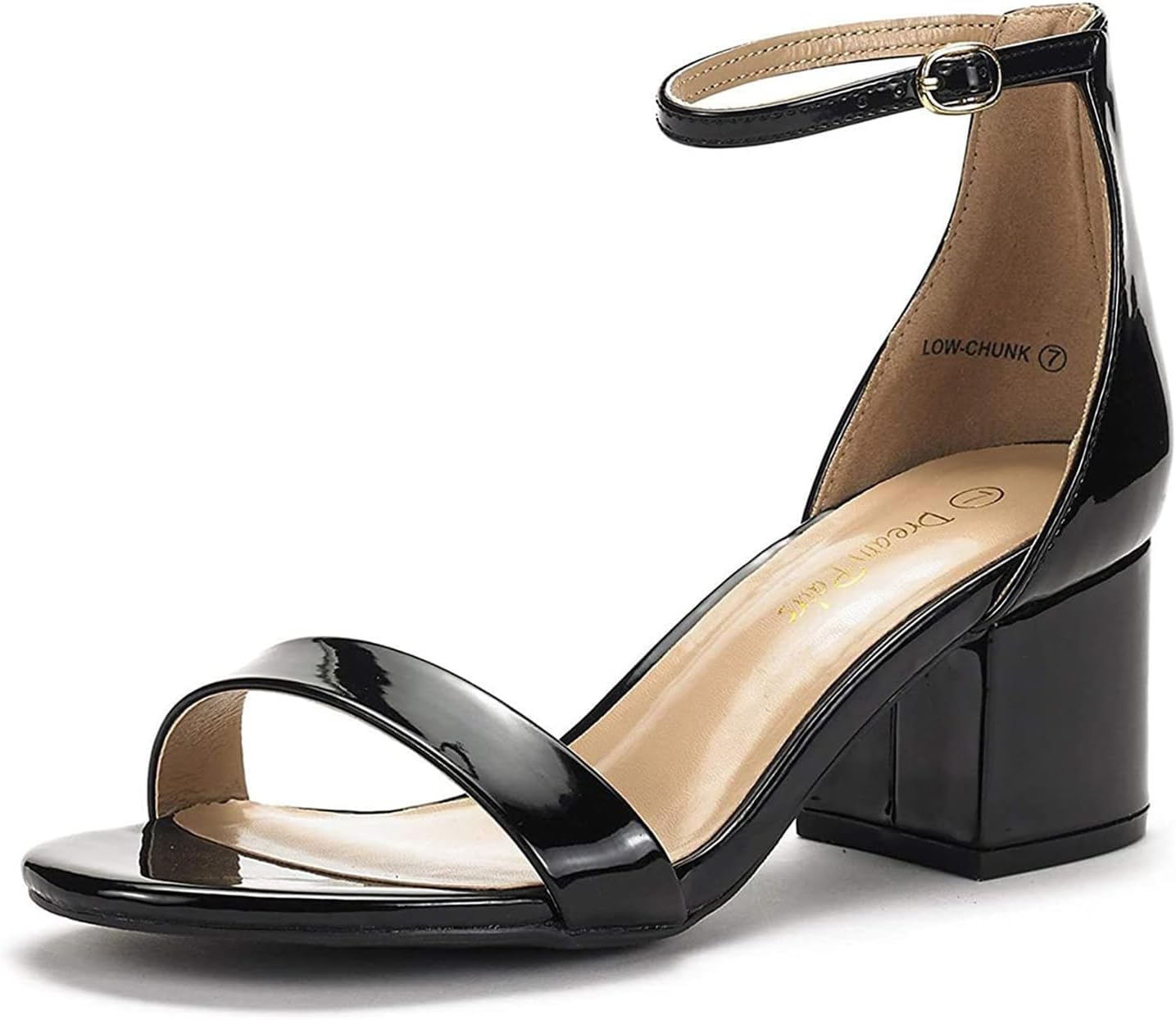 DREAM PAIRS Womens Low-Chunk Low Heel Pump Sandal for Comfort