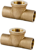 1 in C x C x FIP Sweat Brass Tee - Lead Free Copper Reducing Tee