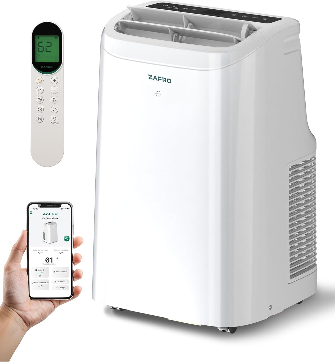 ZAFRO 12000 BTU Portable Air Conditioner for Home Cooling