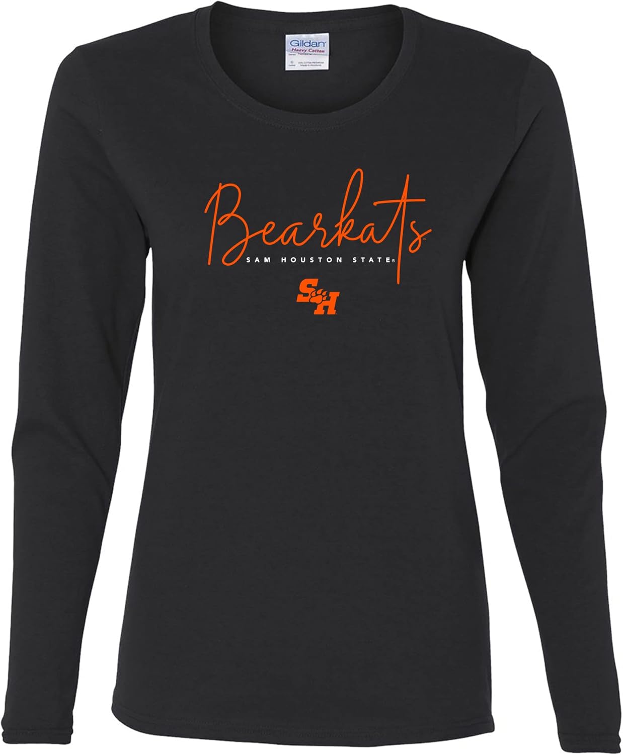 NCAA Thin Script Womens Long Sleeve T Shirt for College Fans