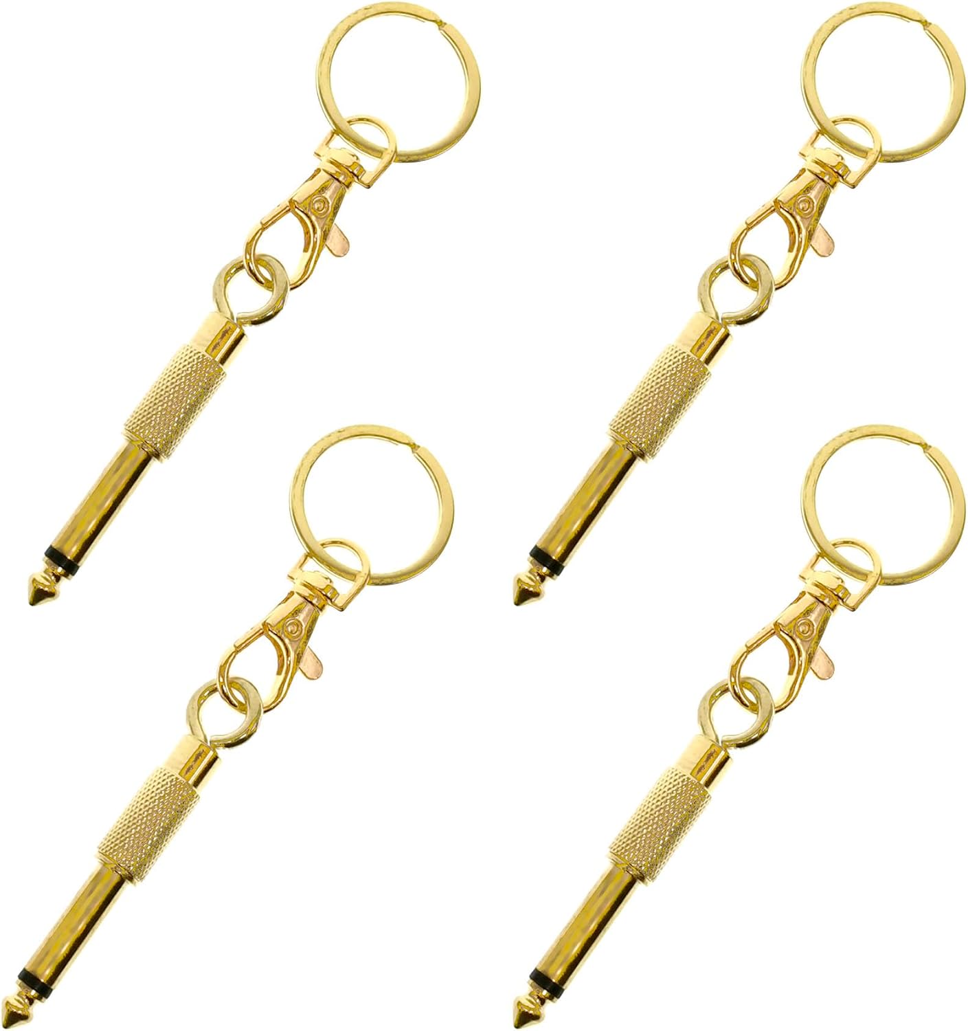Golden Guitar Plug Keychains Set - For Audiophiles