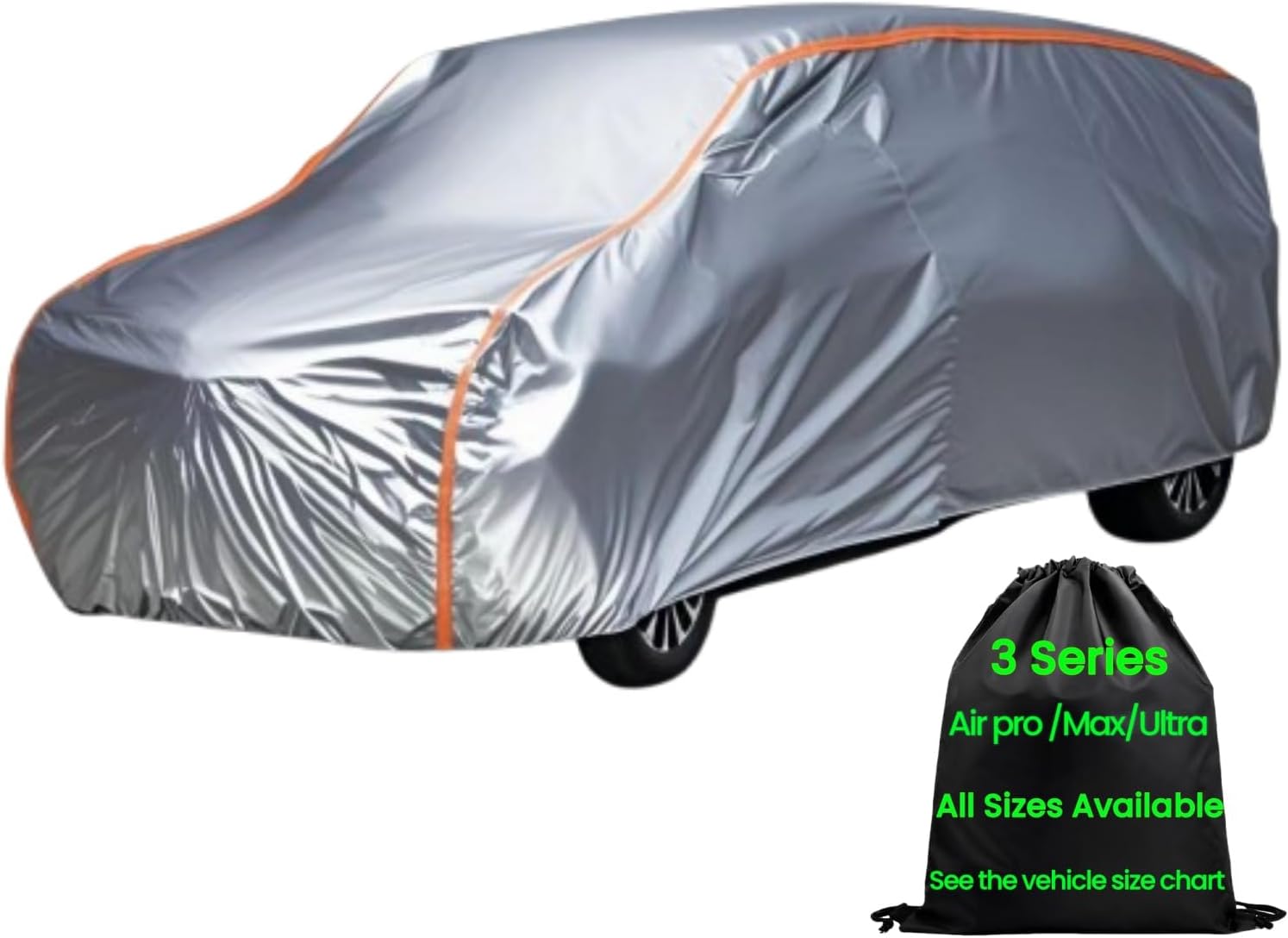 Durable Bright Silver Four Seasons Mini Van Cover Waterproof