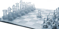 Gamie Premium Glass Chess Set 14 in - Elegant, Durable Play