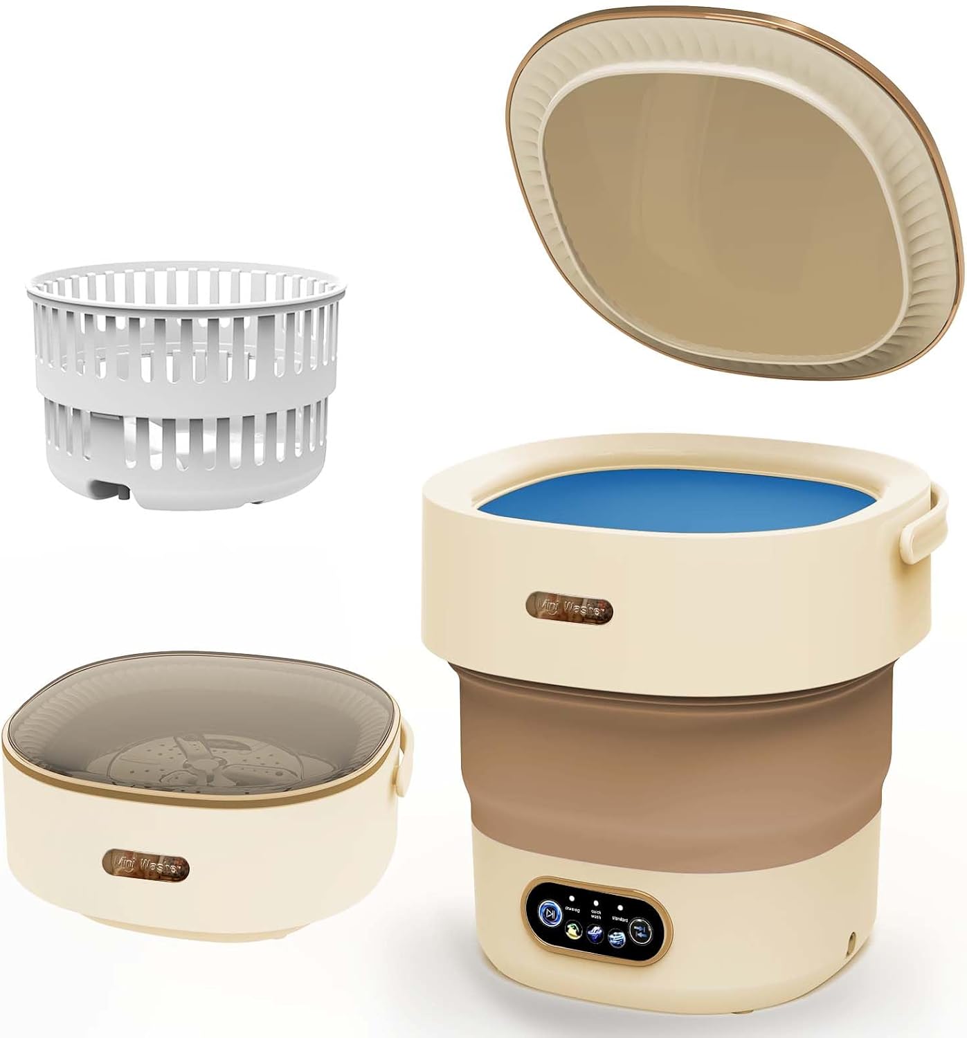 Compact Portable Washer Spinner Combo for Travel & Small Spaces