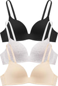 Eleplus Lightly Lined Wireless Plunge T Shirt Bra Pack - Comfy