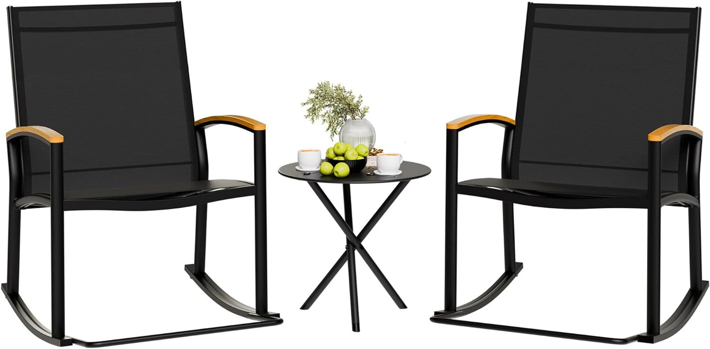 Shintenchi Outdoor Rocking Bistro Set - Relax in Style