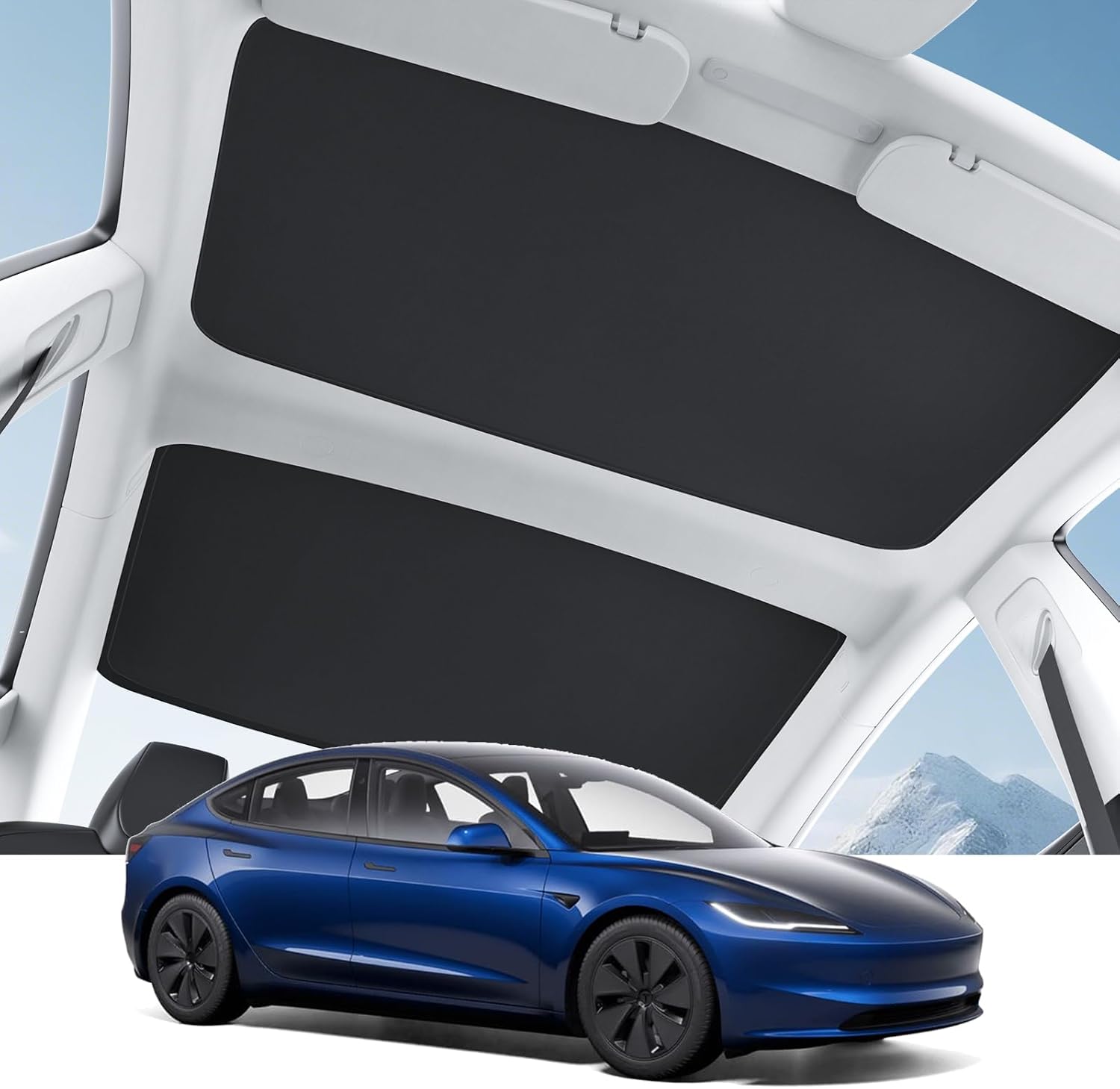 Motrobe 2025 Upgrade Tesla Model 3 Highland Sunshade Roof Accessory