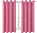 BGment Pink Star Blackout Curtains for Kids Room - Set of 2 Panels
