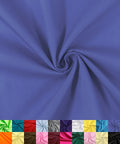 Perry Blue Poly Cotton Broadcloth Fabric by the Yard - 60in Wide