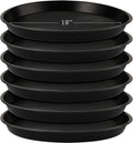 Plant Saucer 18 in 6 Pack - Heavy Duty Plastic Trays for Pots